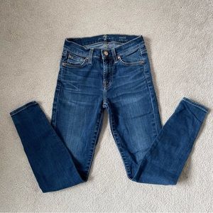 7 for All Mankind Genevieve dark denim wash ankle skinny jeans